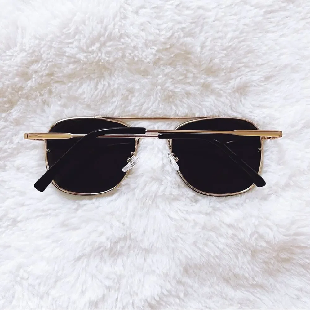 Leo Rose Gold & Green Lenses Polarized Sunglasses